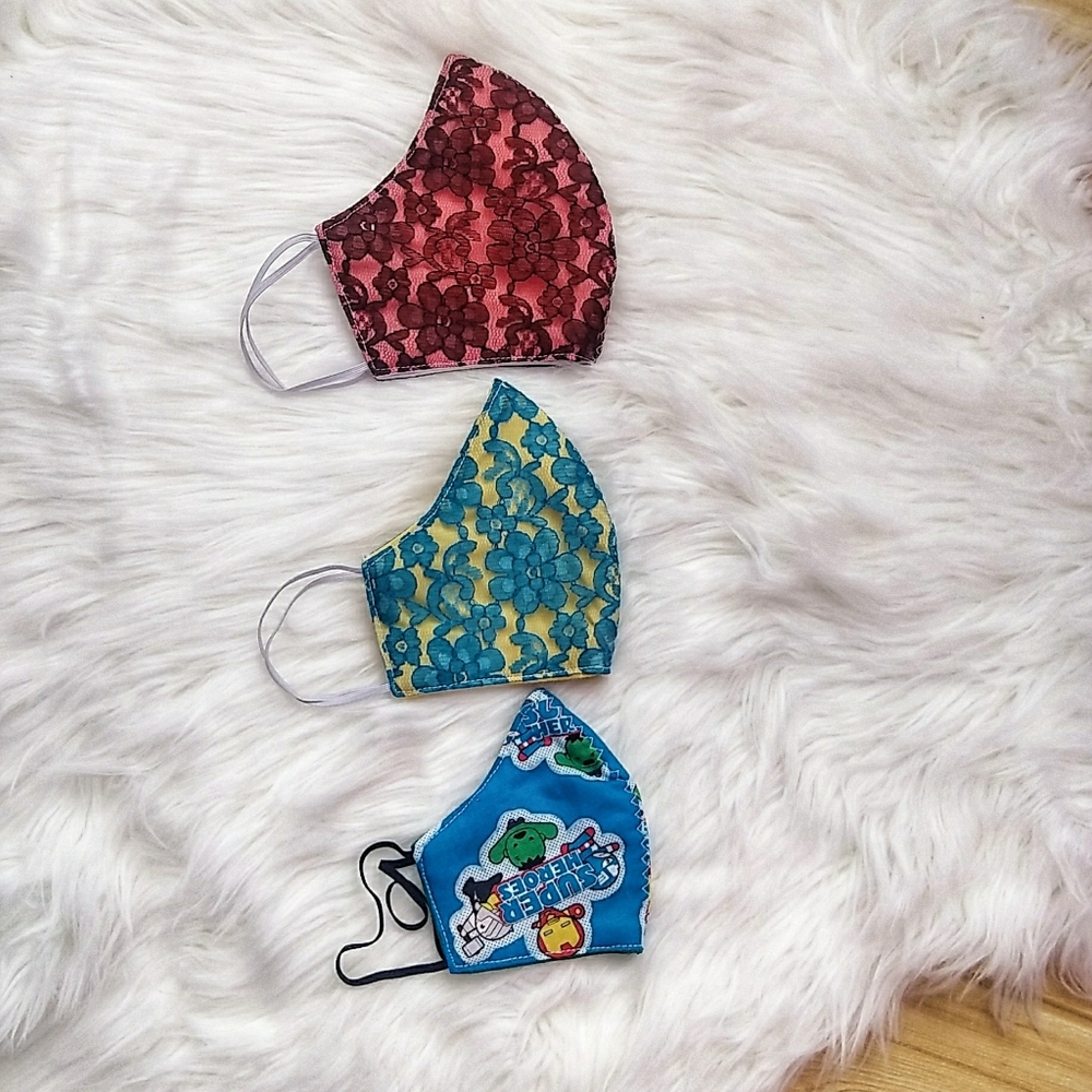 Girls Unicorn Rainbow Face Mask - Picture 4 of 4